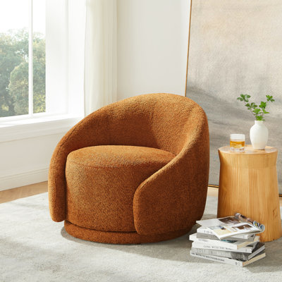 Gabbanelli Upholstered Swivel Barrel Chair