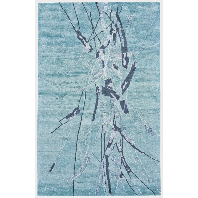 Banford Viscose Abstract Indoor Rug, Rectangle 8' x 11'