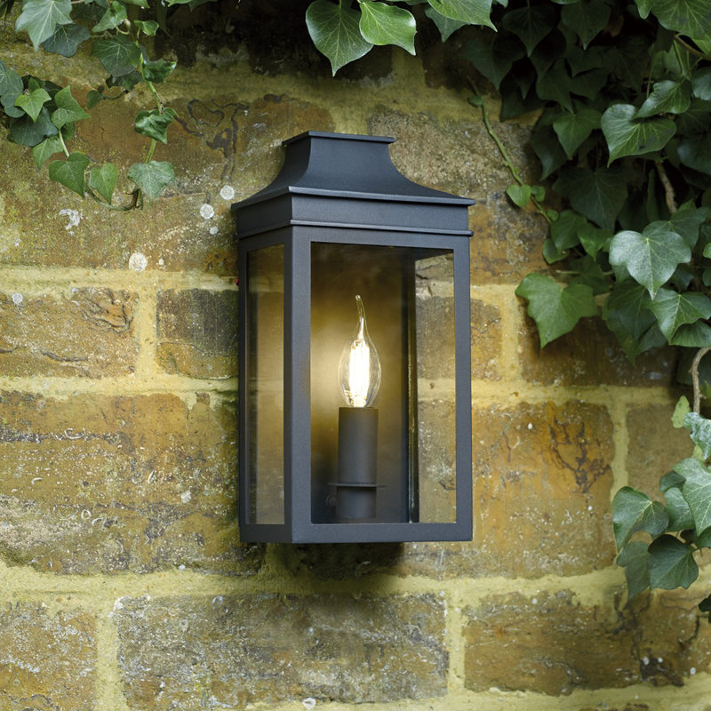 Aagman Outdoor Wall Lantern, Black