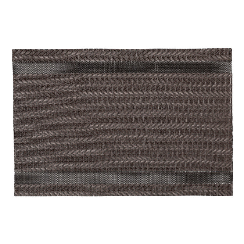 Ensemble de 12 napperons en vinyle, Brun