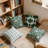 4-Pack Green Botanical Decorative Throw Pillow Cover For Home Sofa, Sofabed, Bed - 18*18 Inch Modern Rainforest Style Pattern Polyester Throw Pillow Cover (Filler Not Included)-122812621