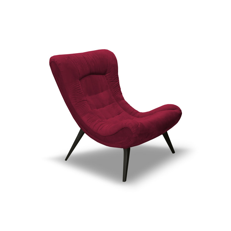 Mascarenaz Upholstered Slipper Chair, Red
