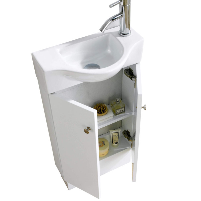 Ensemble de meuble-lavabo simple 17,75 po Jorrie, Blanc