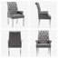 Chaises de salle à manger rembourrées à accoudoirs capitonnés-435674183