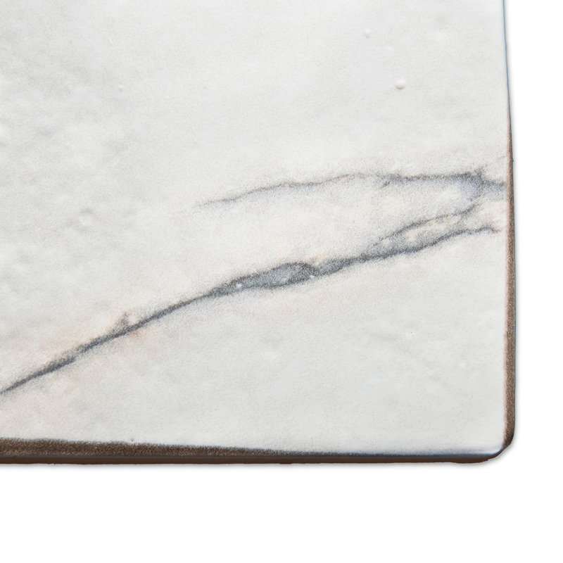 Istanbul 4-3/4 In. X 4-3/4 In. Porcelain Floor And Wall Tile, White/Gray