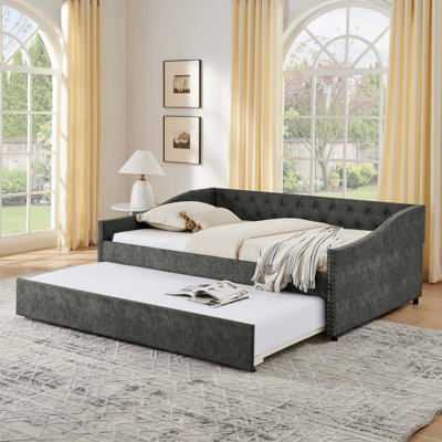 Multifunctional Daybed with Dual USB Charging and Extendable Twin Bed