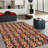 Kilim Geometric Handmade Flatweave Rectangle 8'4" x 11'1" Wool Area Rug in Brown/Orange/Yellow