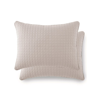 Ensemble de 2 taies décoratives matelassées en microfibre à bordure carrée et à bords passepoilés Southano Fine Linens, lot de 2, 20 po x 26 po