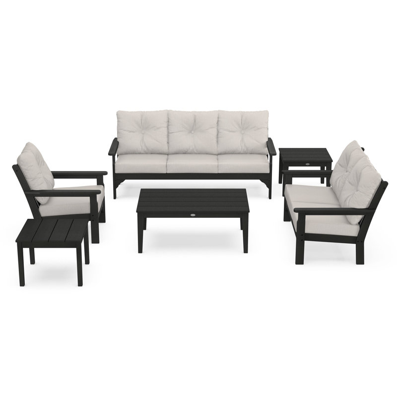 Vineyard 6-Piece Deep Seating Set, Cast Ash, Green