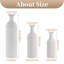 Ensemble de 3 vases de plancher en métal blanc, grands vases cylindriques avec couvercles amovibles pour le salon, la chambre à coucher ou le bureau, décoration de maison moderne et rustique