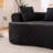 Spacious Crescent Sofas, Black Foam-filled Modern Lounge For Home