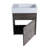 Ashrit 18.1 " W Wall Mounted Wall Mounted 1 Single Vanity Bathroom Vanity With Resin Top-820272738