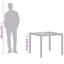 Aislynne Square Solid Wood Outdoor Dining Table - 90 cm W 90 cm D