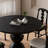Pure Black Creative Smooth Durable Round Table-1298742409