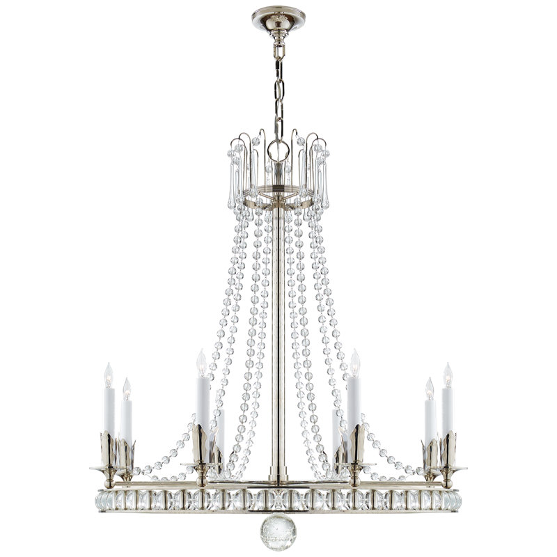 Regency 8 - Light Chandelier, Polished Nickel