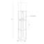 Lampe sur pied DEL à 3 tablettes avec abat-jour carré en tissu Maxwell 63 po.-134623862-134623865