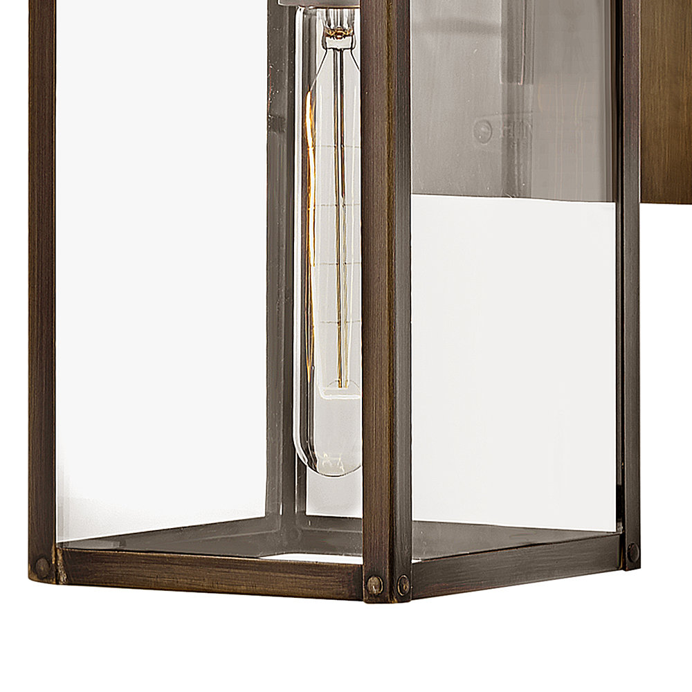 Caliana Single Light Outdoor Wall Light, Burnished Bronze, 13.25" H x 6" W x 9" D