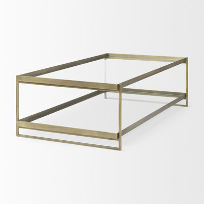 Trey Glass Top Single Coffee Table
