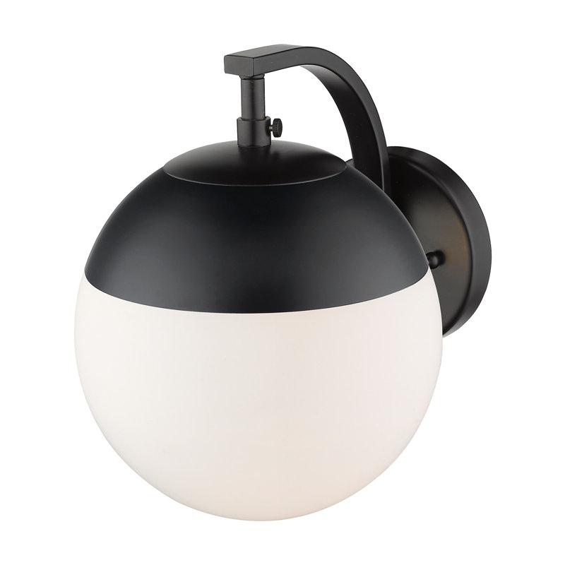 Martina Wall Sconce, Opal Glass, Matte Black