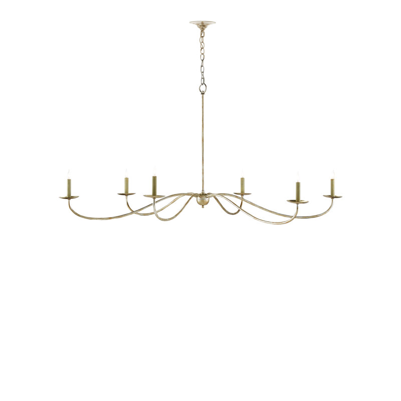Lustre 6 lumières façon bougie Saxon