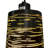 1-Light Black Metal Mesh Modern Pendant Light