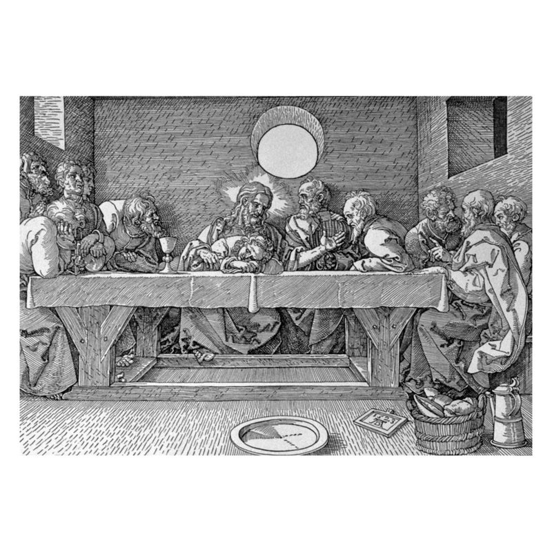 La Cène par Albrecht Dürer - Estampe numérique, H 22 po x l 28 po