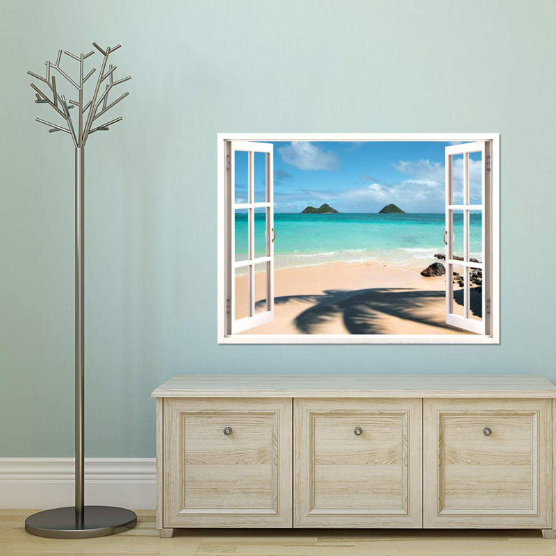 Window White Scenery Peel & Stick Border, 32" L x 24" W