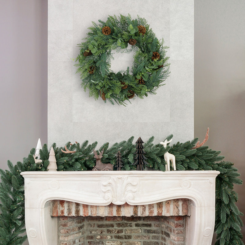 Faux Wreath, 60cm W x 60cm H x 10cm D