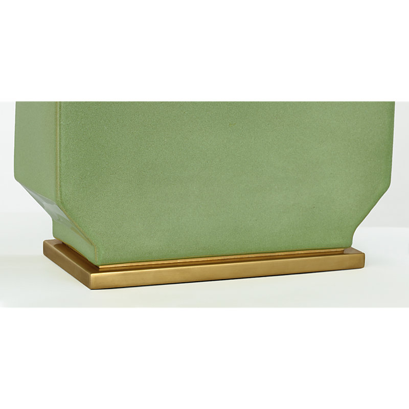 Thomas O'Brien Table Lamp, 25.75" H x 15.5" W x 9" D, Silk Green
