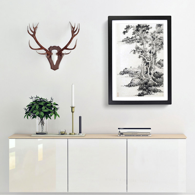 Mighty Tree by Lan Ying - Picture Frame Painting Print, Black Framed, 65cm H x 48cm W x 2cm D