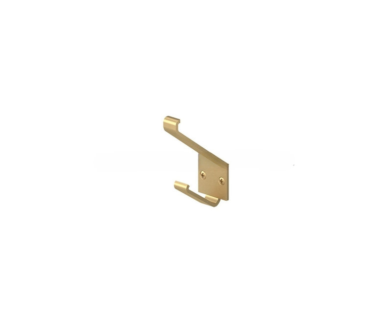 FCF18E6D025D42CEB1C21A4BD8BD570B Crochet moderne, saillie 2-1 / 4 po en laiton brossé, Laiton brossé