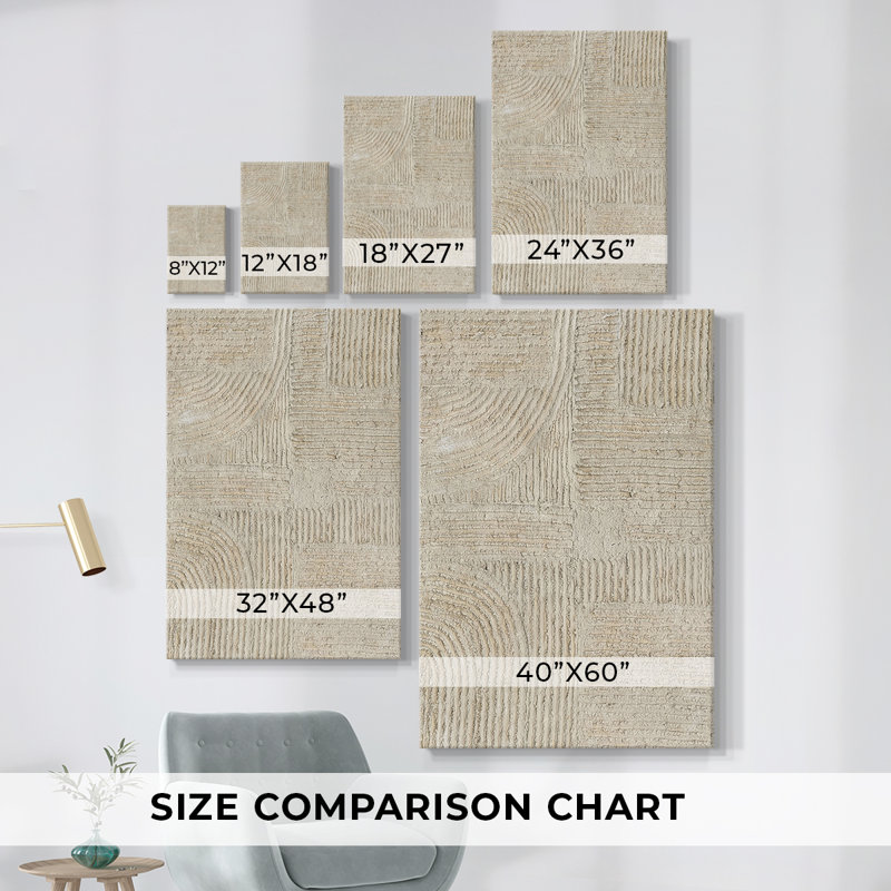 «Sandstone Pastures I» - Toile tendue avec châssis de qualité supérieure - Prêt à accrocher, H 48 po x l 32 po