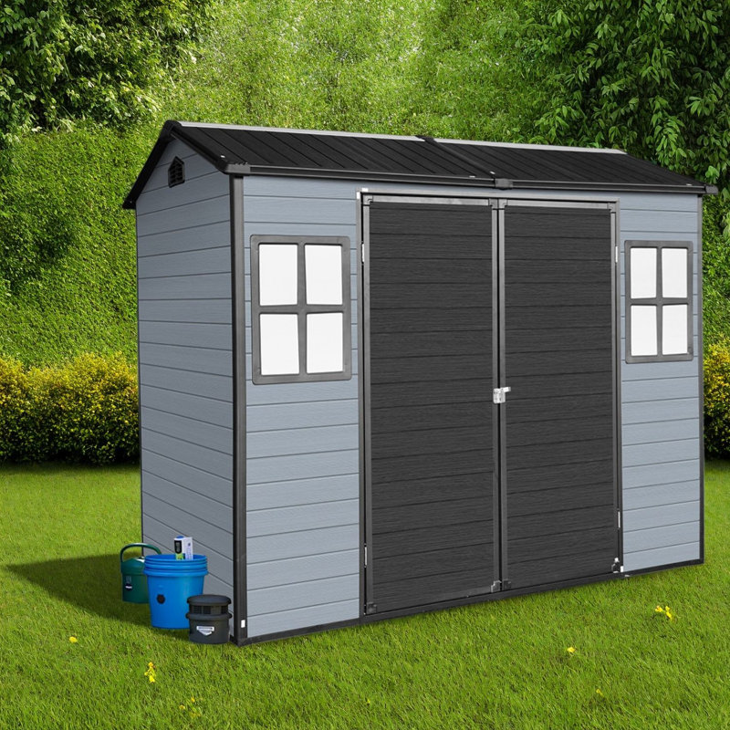 Remises modernes avec rangement, structure en acier de 8 x 4 pi pour la cour arrière