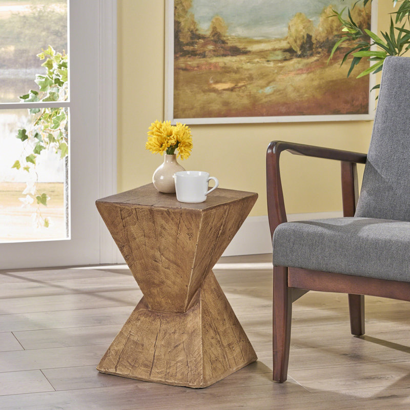 Hurley Concrete Top End Table, Natural