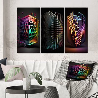 «Multidimensional Luminogram», 3 pièces sur toile