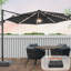 Parasol lumineux en porte-à-faux 11 pi avec base Ruark-794660421