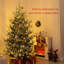 Arbre de Noël artificiel à charnière 9 pi avec 300 lumières DEL bicolores et branches 1939-956374829