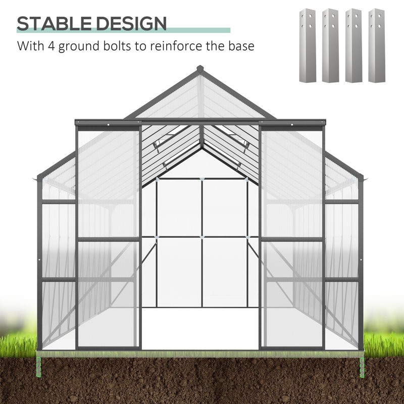 0.6' W x 1.7' D Greenhouse