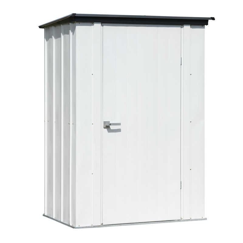 Small Gray Metal Vertical Storage Shed Kit