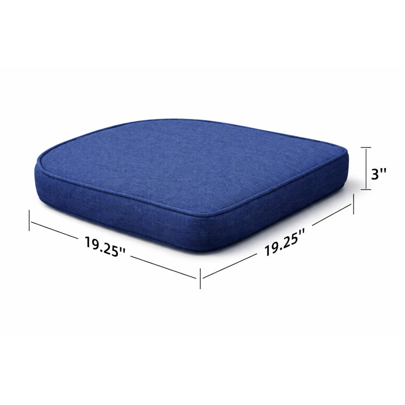 Coussin simple en oléfine - bleu minuit, Bleu minuit