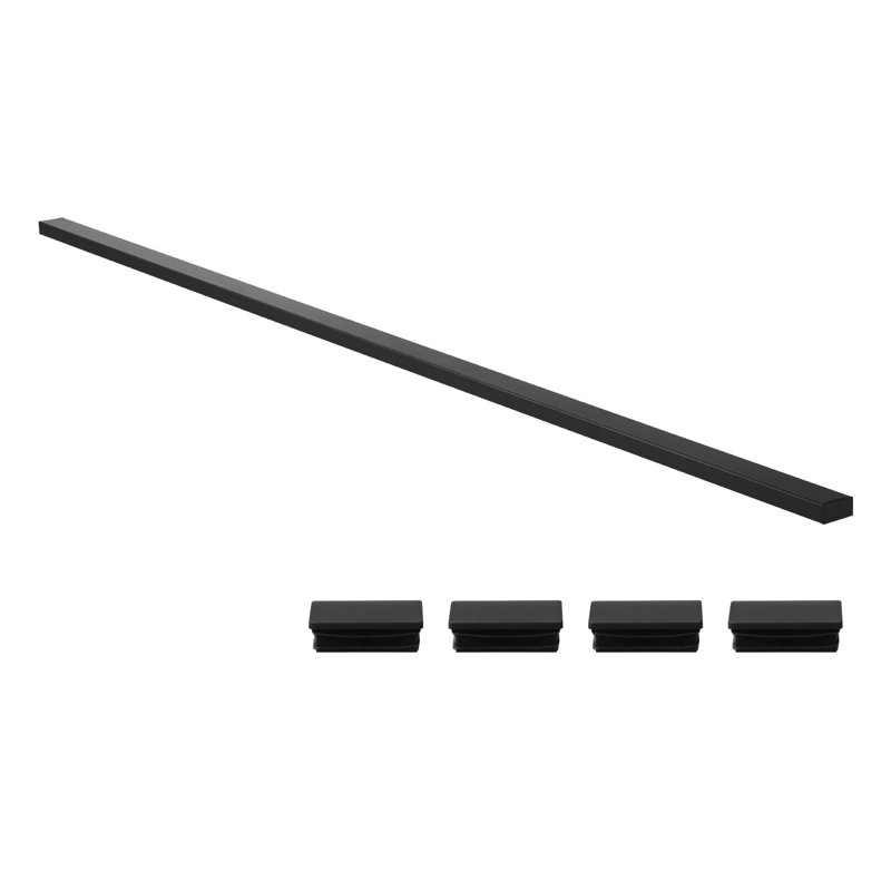 Rampe d'escalier supérieure rectangulaire en acier inoxydable de 6,5 pi pour l'extérieur