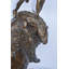 Statue Nifao à finition bronze inspirée du cheval de bison Remington - statue de décor de l'Ouest avec base en marbre, taille: L 21 po x l 13 po x H 29 po
