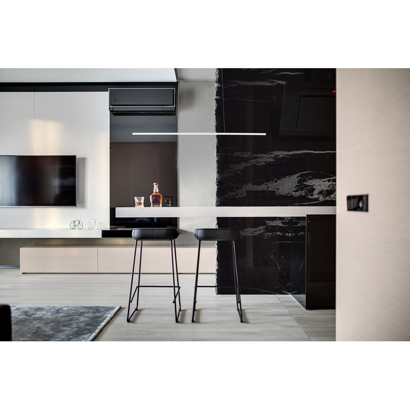 Îlot de cuisine 1 lumière Vega Minor, H 123 po x l 47,37 po x P 1,5 po, Blanc