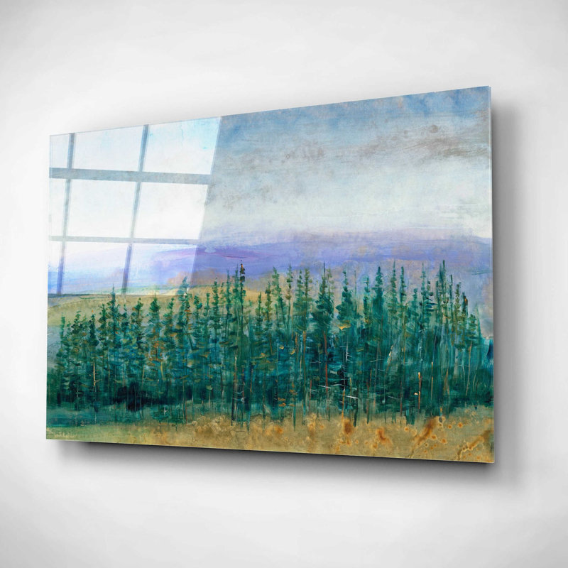 «Pine Tops II» par Tim O'Toole, art mural en verre acrylique, H 12 po x l 16 po x P 0,13 po