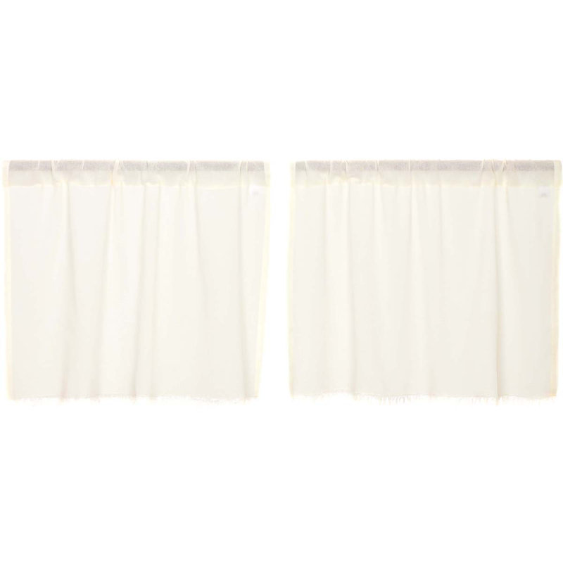 Francoise Cotton Tailored Cafe Curtain, 24" H x 72" W