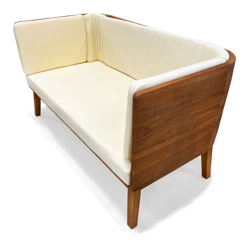 Olivia Teak and Cream Deep Seating Set for Four