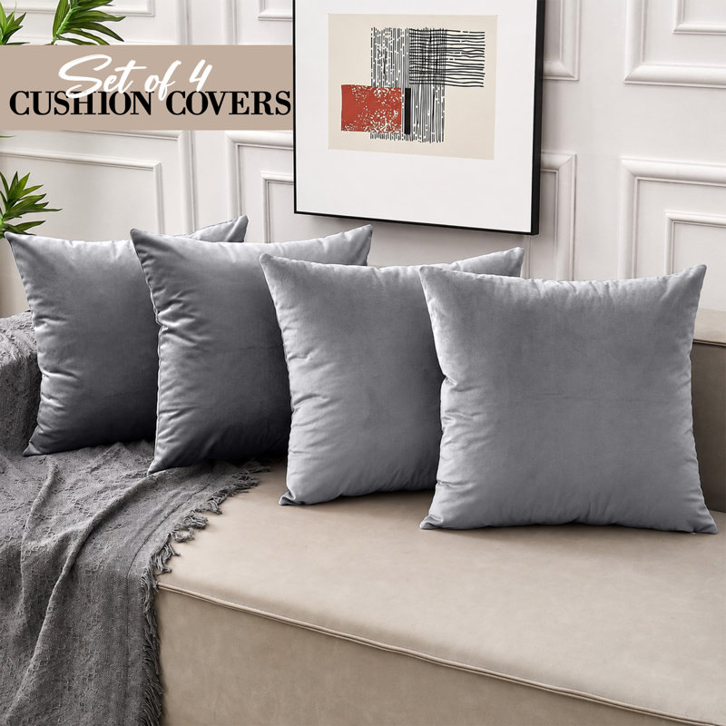 Eva-Sophia Square Cushion, Silver