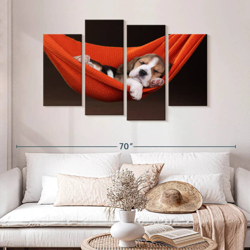 Brampt Beagle In Hammock, 32" H x 52" W