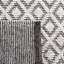 Tapis géométrique en laine tissé à la main ivoire / brun-818927182