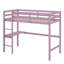 Lit mezzanine haut, lit mezzanine en bois avec garde-corps de sécurité, bureau intégré, échelle-2120704758
